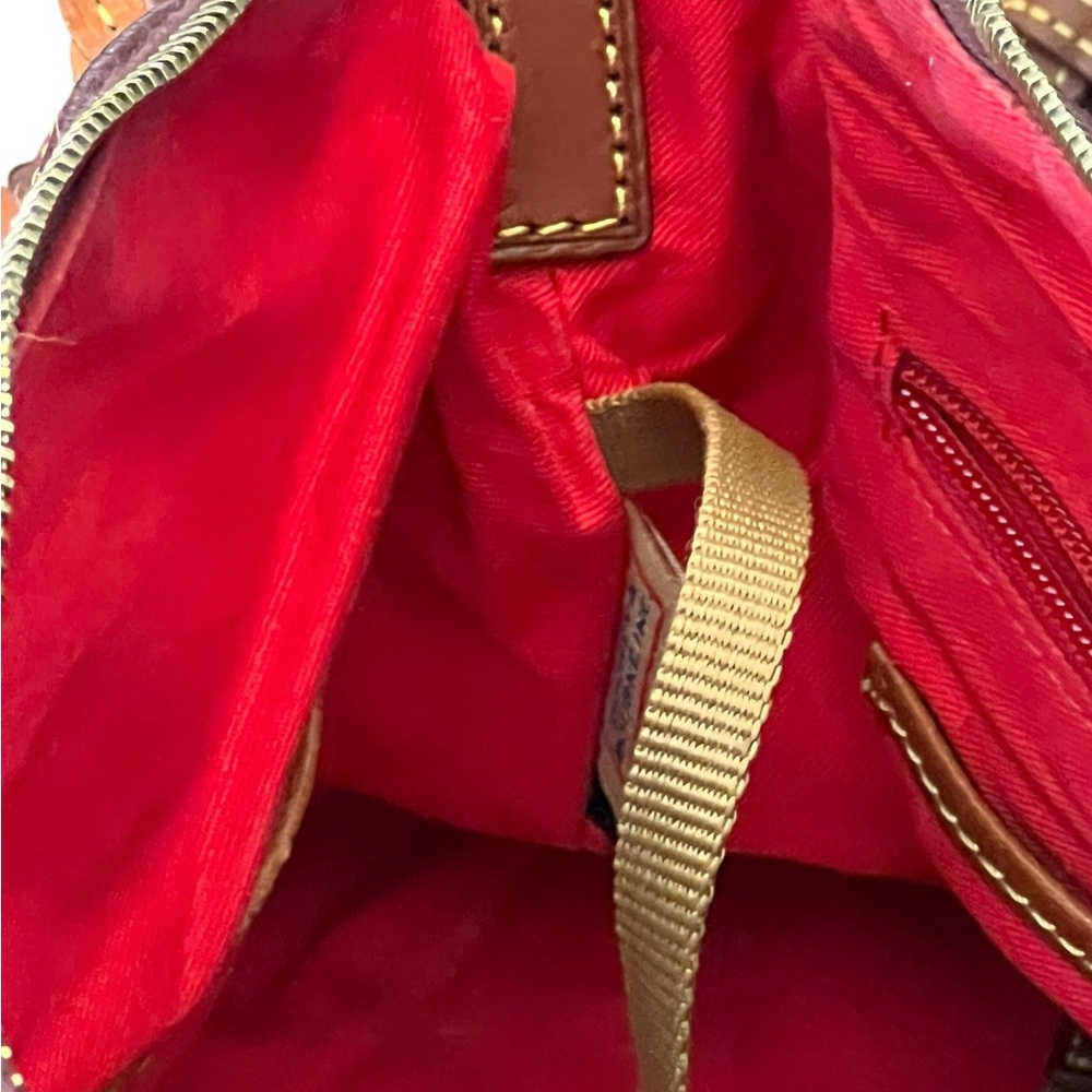 Dooney & Bourke Rich Brown Leather Satchel - Picture 8 of 11